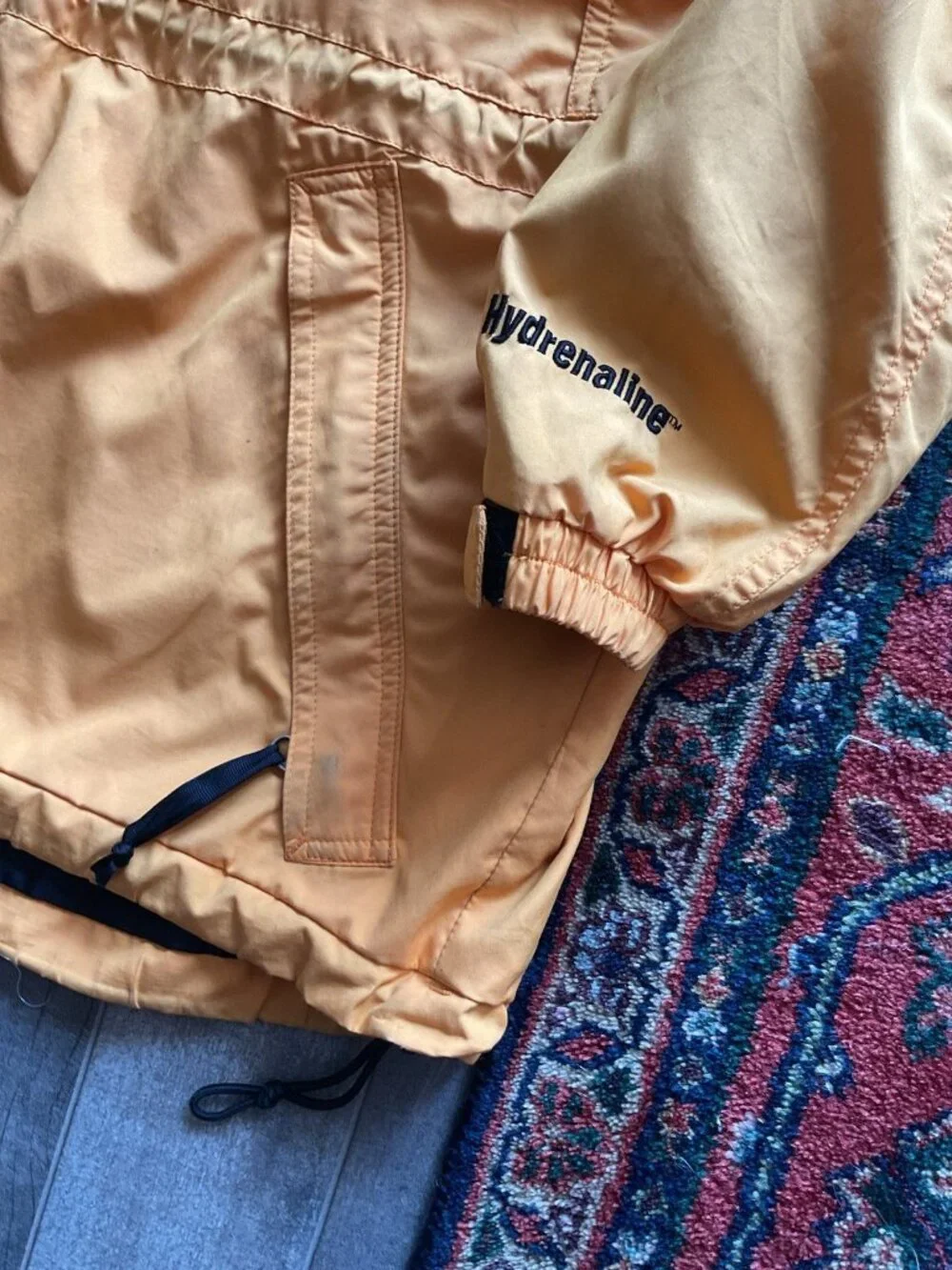 The North Face Vintage Hydrenaline Mens L Yellow Black Jacket Outdoors Gorp Core